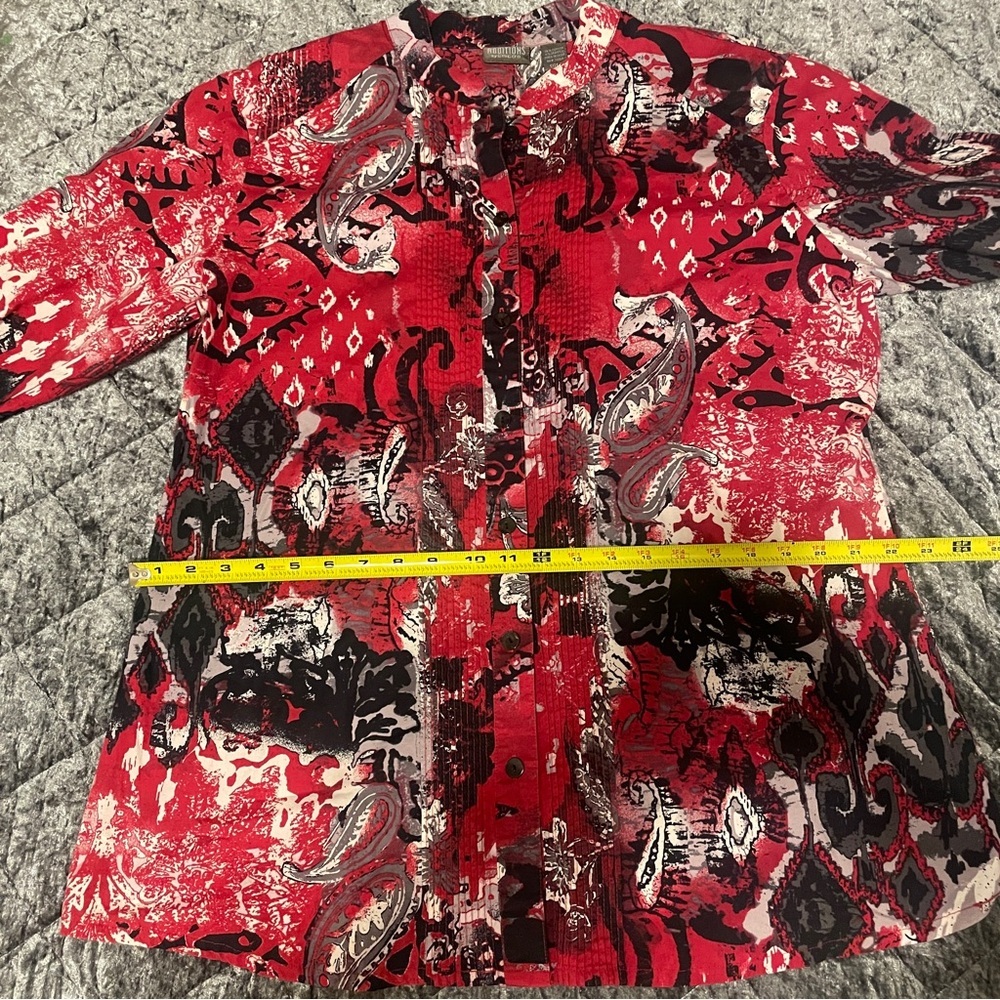 Chicos vibrant colorful button down top - Picture 12 of 14